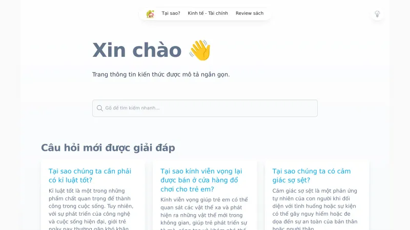 Hỏi nhanh