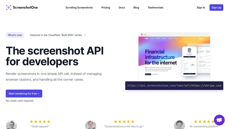面向开发者的截图 API
