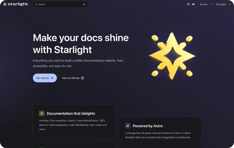 Astro 的 Starlight 主题